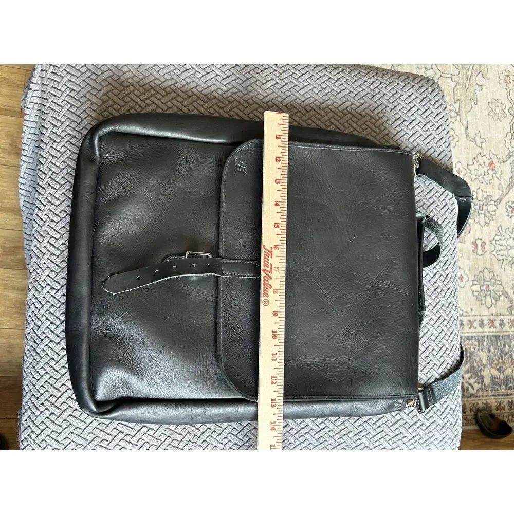 East Side Leather Black Back Pack Converts To Crossbody Hand Made Satchel Purse